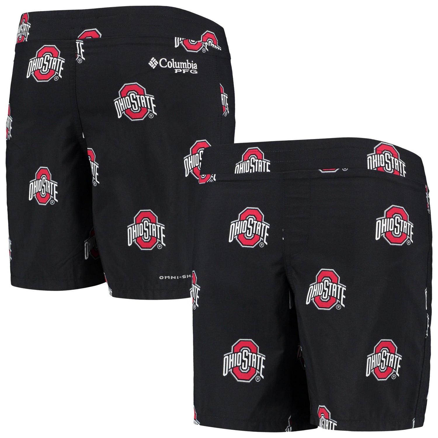 Youth Columbia Ohio State Buckeyes Backcast Printed Omni-Shade Shorts - view number 1