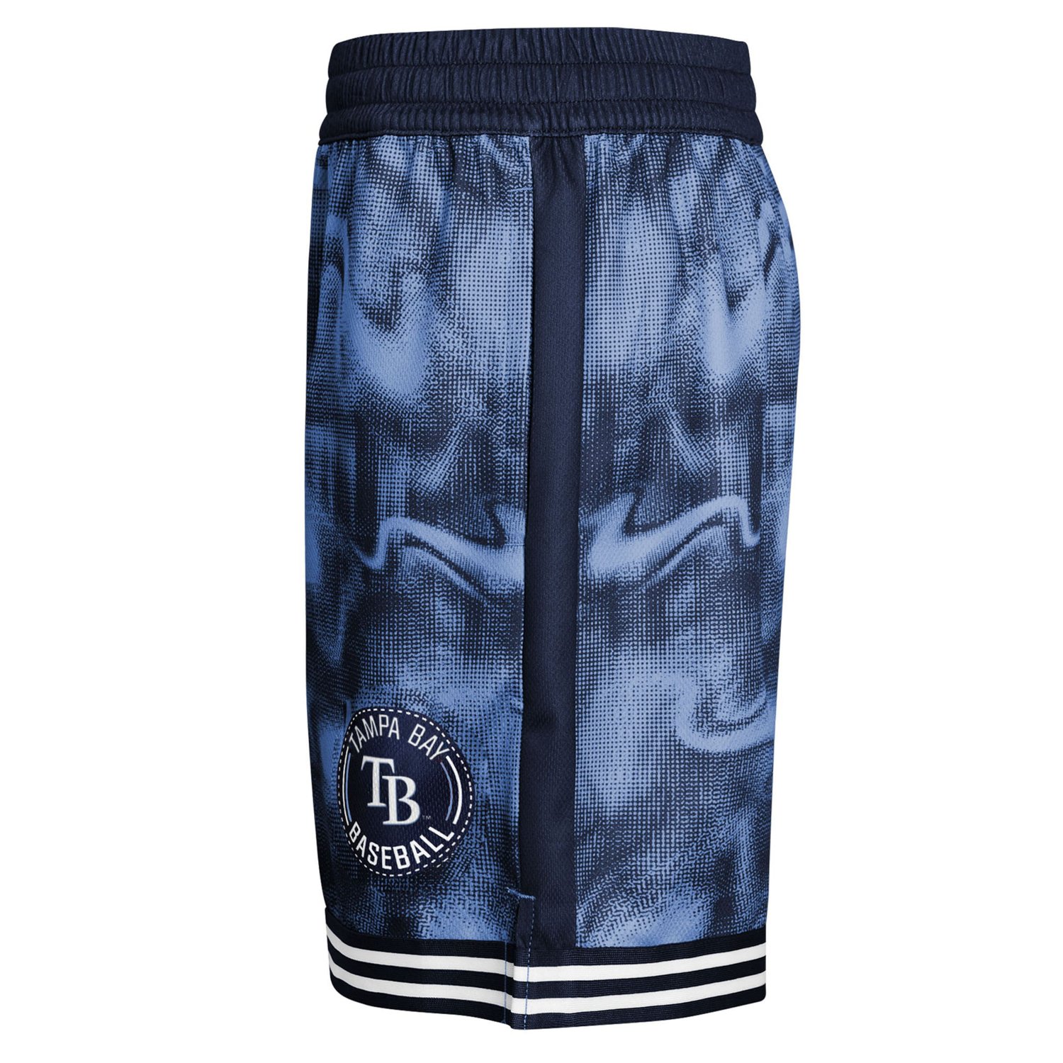 Youth Light Blue Tampa Bay Rays Outfielder Shorts - view number 4