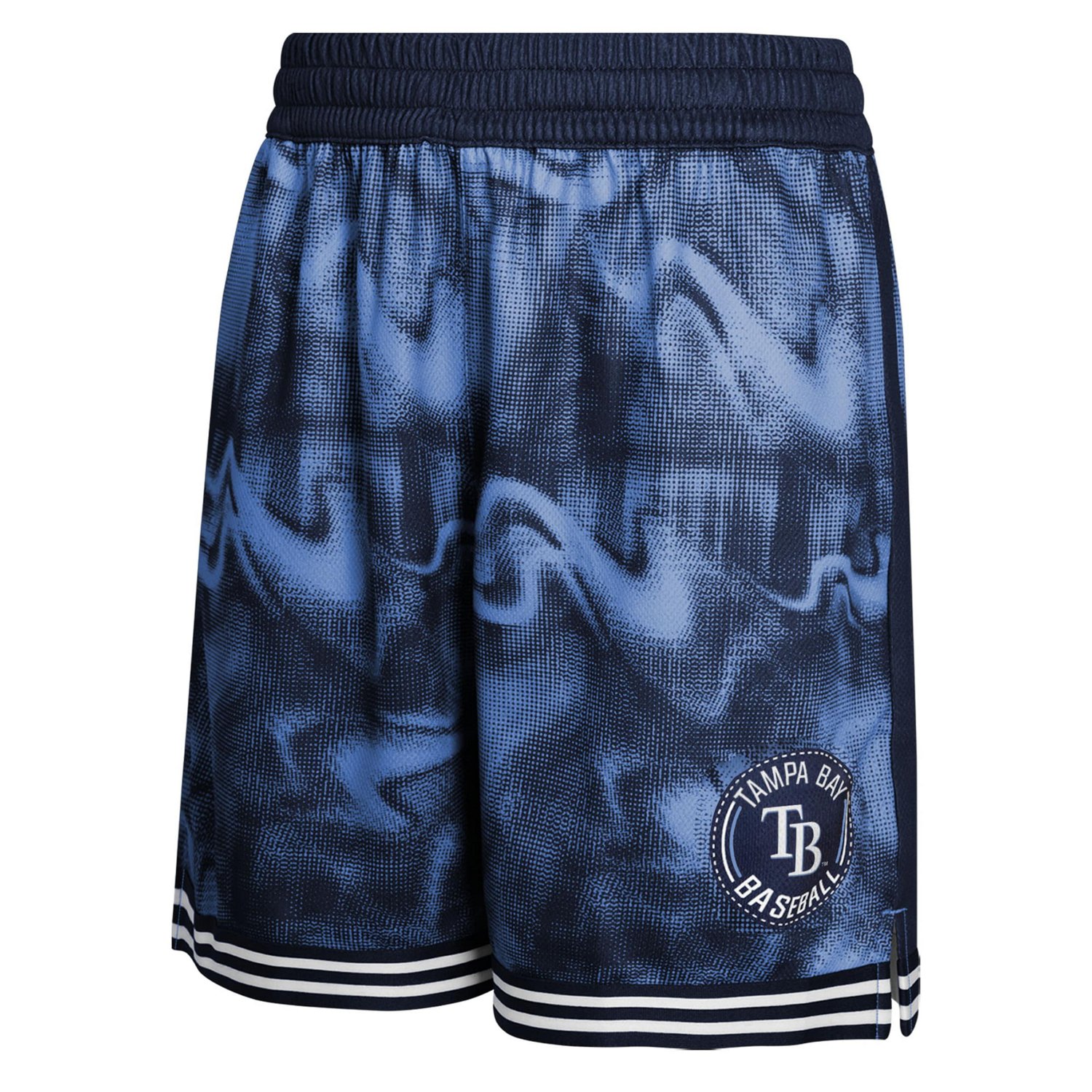 Youth Light Blue Tampa Bay Rays Outfielder Shorts - view number 2