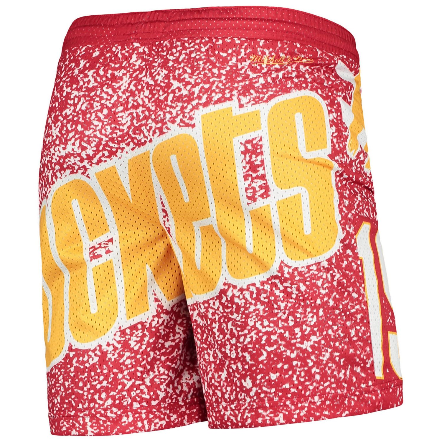 Youth Mitchell  Ness Houston Rockets Hardwood Classics Jumbotron Shorts - view number 3