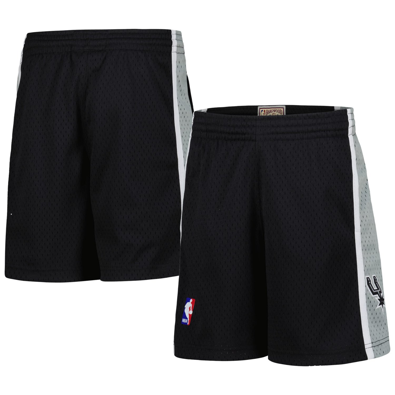 Youth Mitchell  Ness San Antonio Spurs Hardwood Classics Swingman Shorts                                                         - view number 1