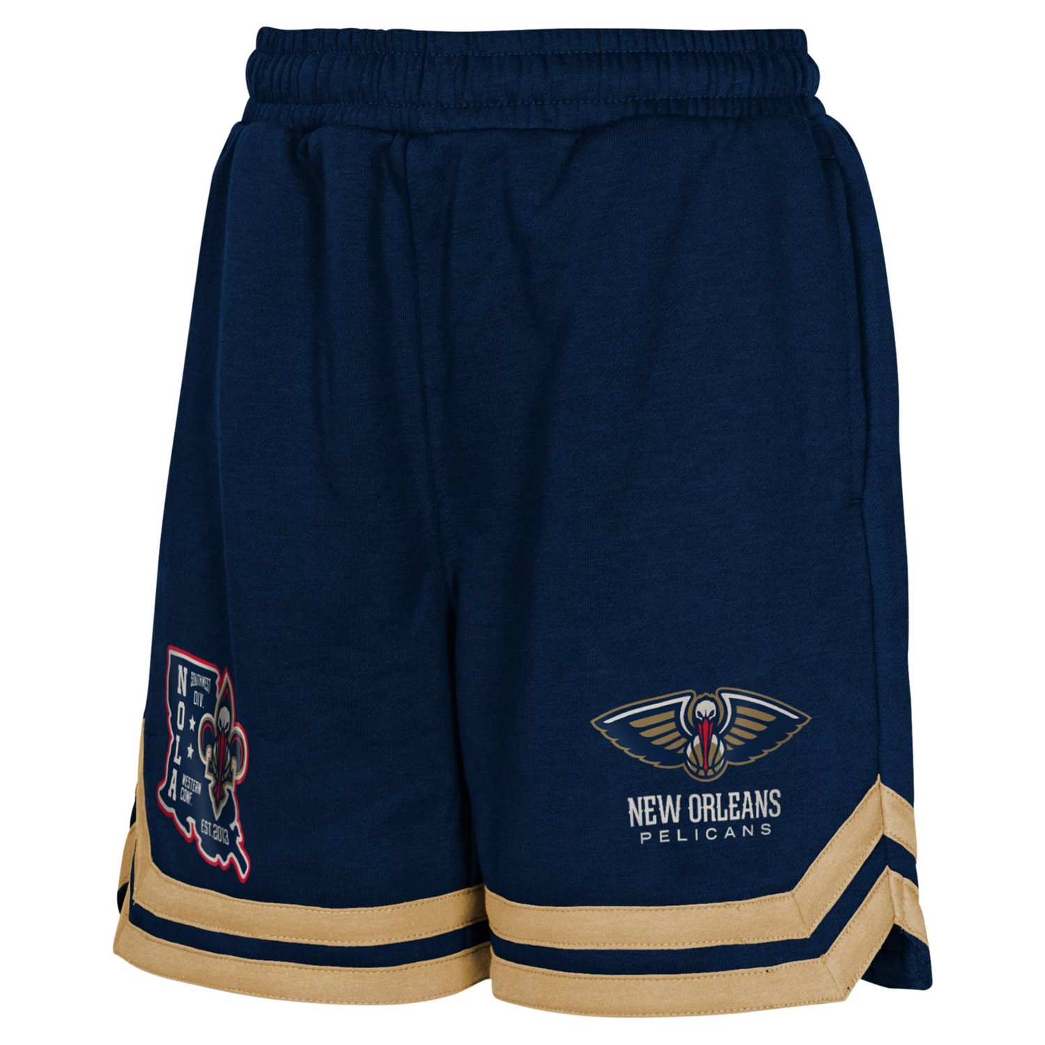 Youth New Orleans Pelicans Teardrop Fleece Shorts                                                                                - view number 2