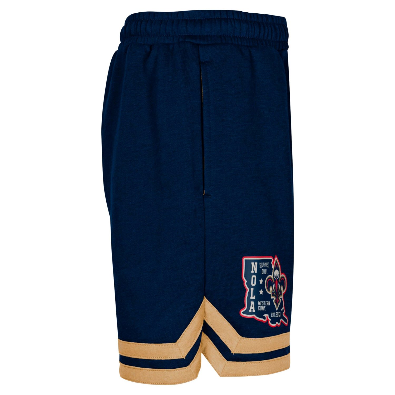 Youth New Orleans Pelicans Teardrop Fleece Shorts                                                                                - view number 4