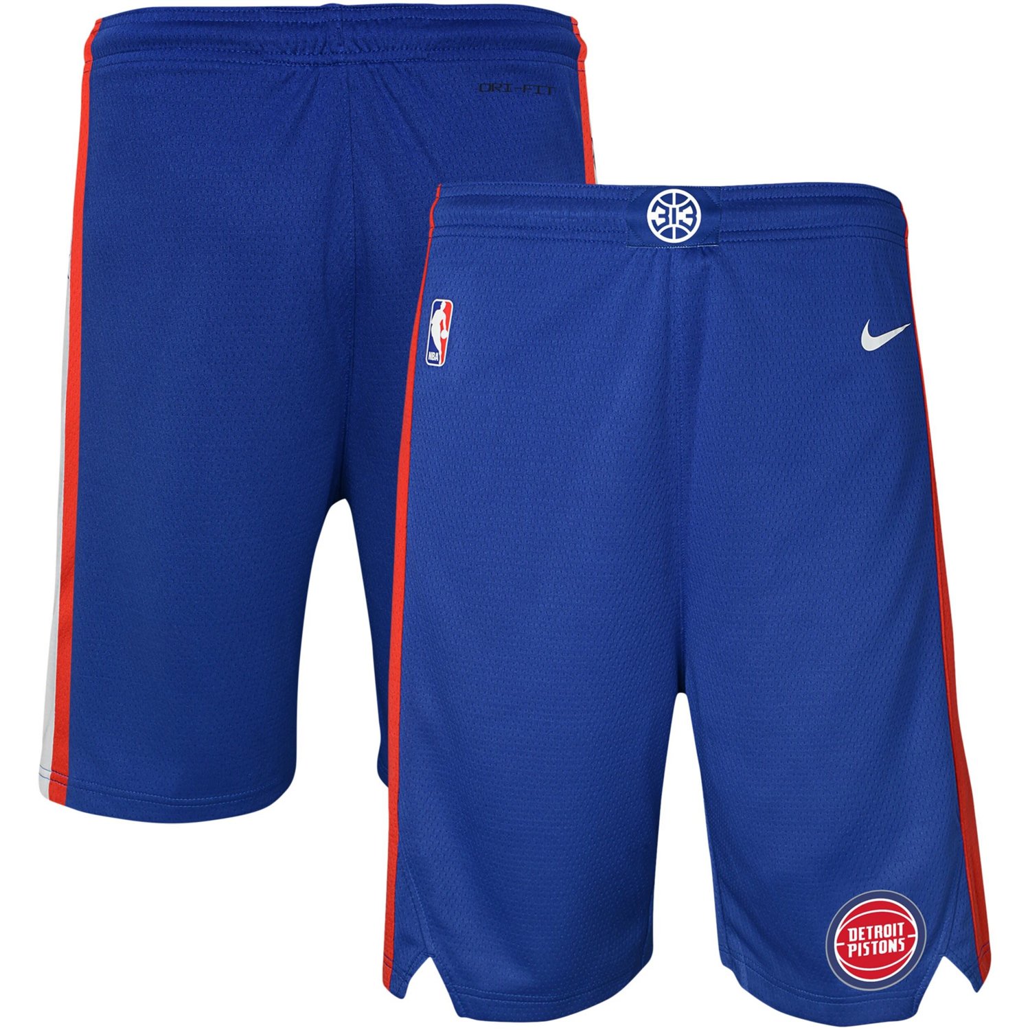 Youth Nike Detroit Pistons Icon Edition Mesh Performance Swingman Shorts Academy