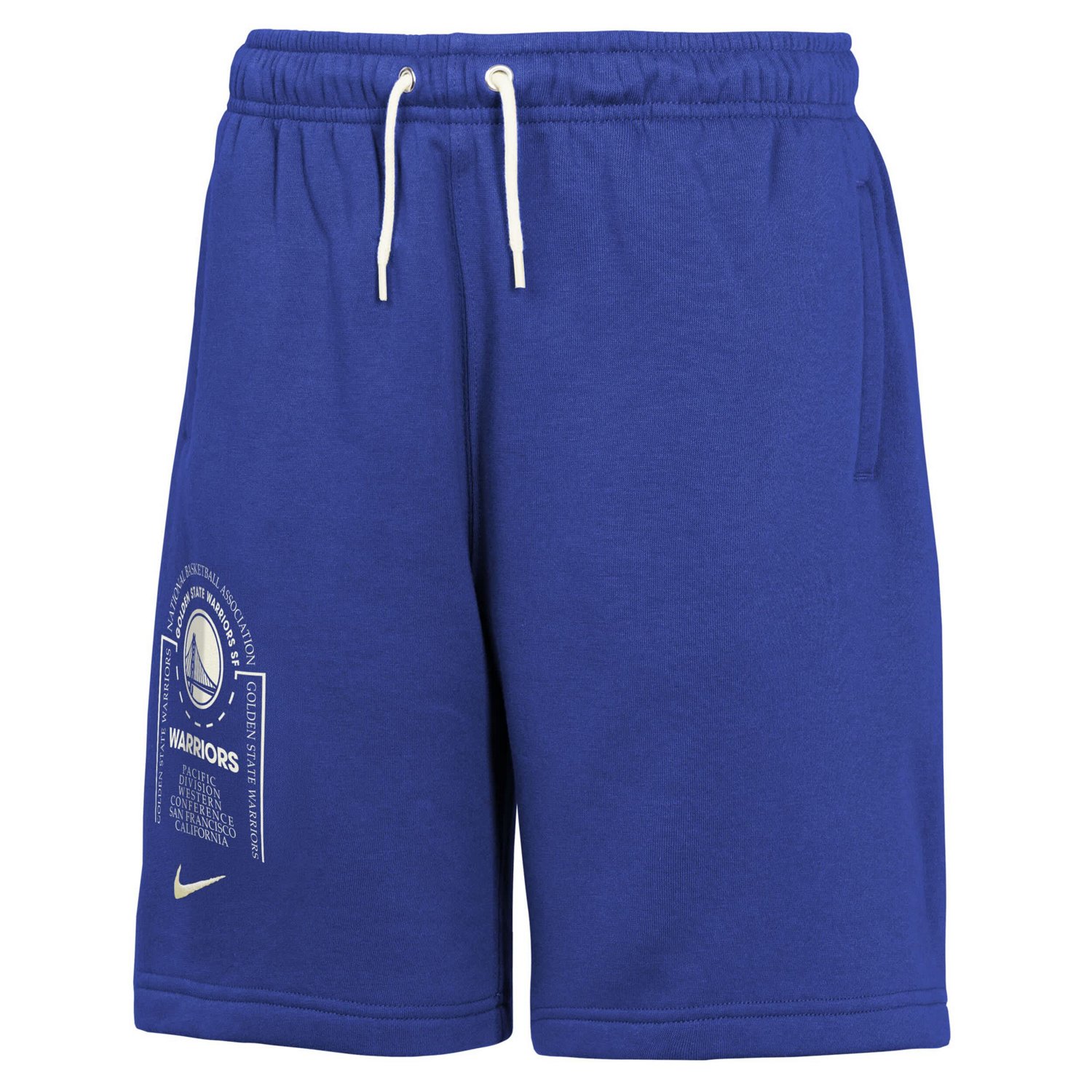 Youth Nike Golden State Warriors Courtside Club Fleece Shorts - view number 2