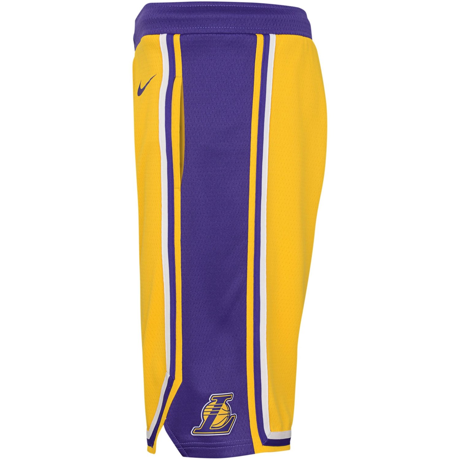Youth Nike Los Angeles Lakers Icon Edition Mesh Performance Swingman Shorts - view number 2