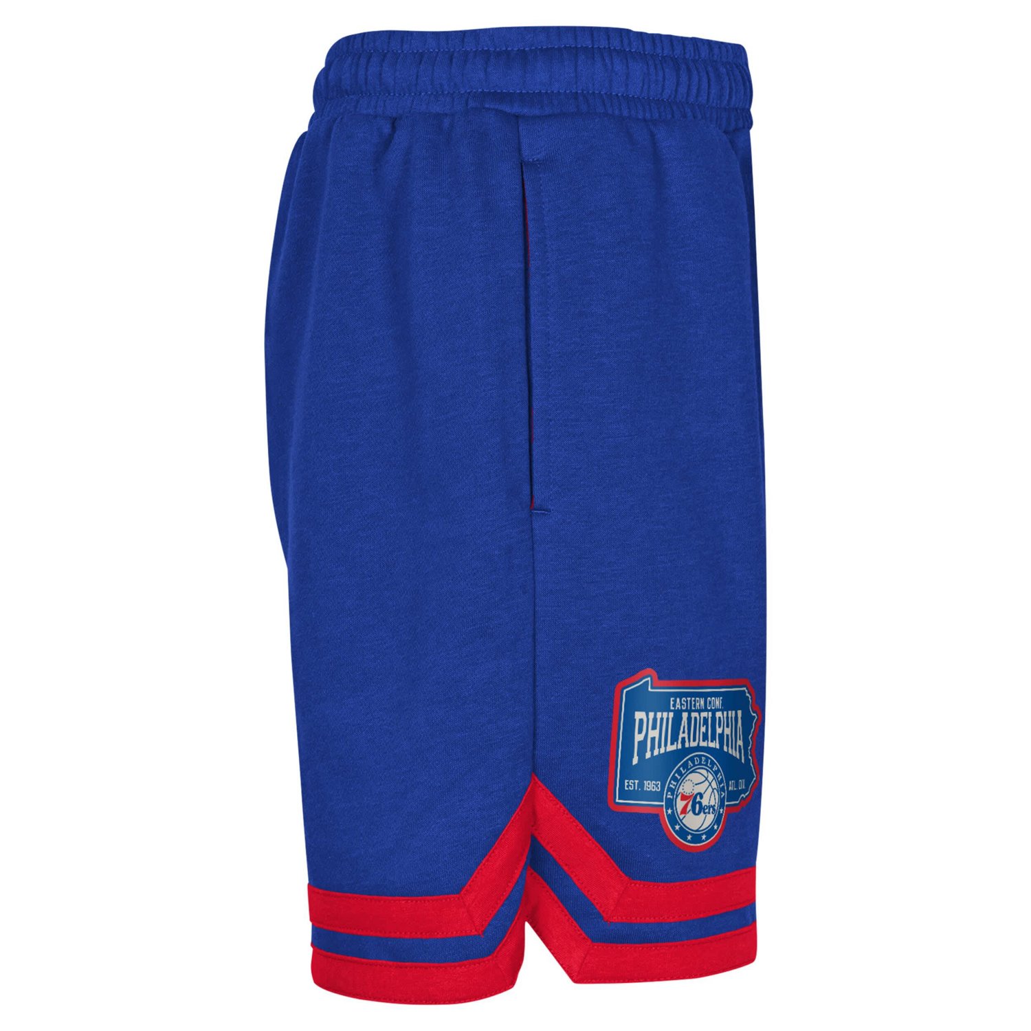 Youth Philadelphia 76ers Teardrop Fleece Shorts                                                                                  - view number 4