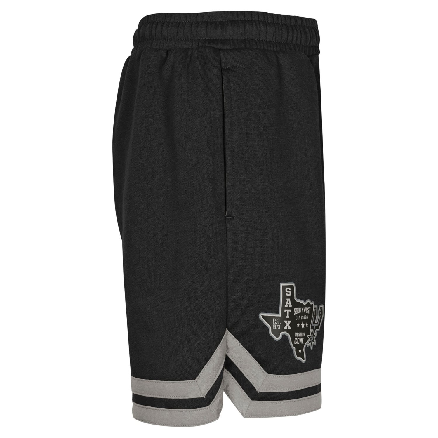 Youth San Antonio Spurs Teardrop Fleece Shorts                                                                                   - view number 4