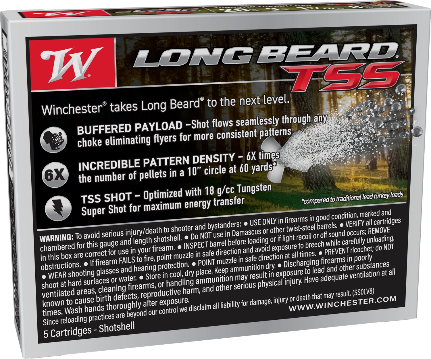 Winchester Long Beard TSS 20 Gauge Shotshells - 5 Rounds                                                                         - view number 2