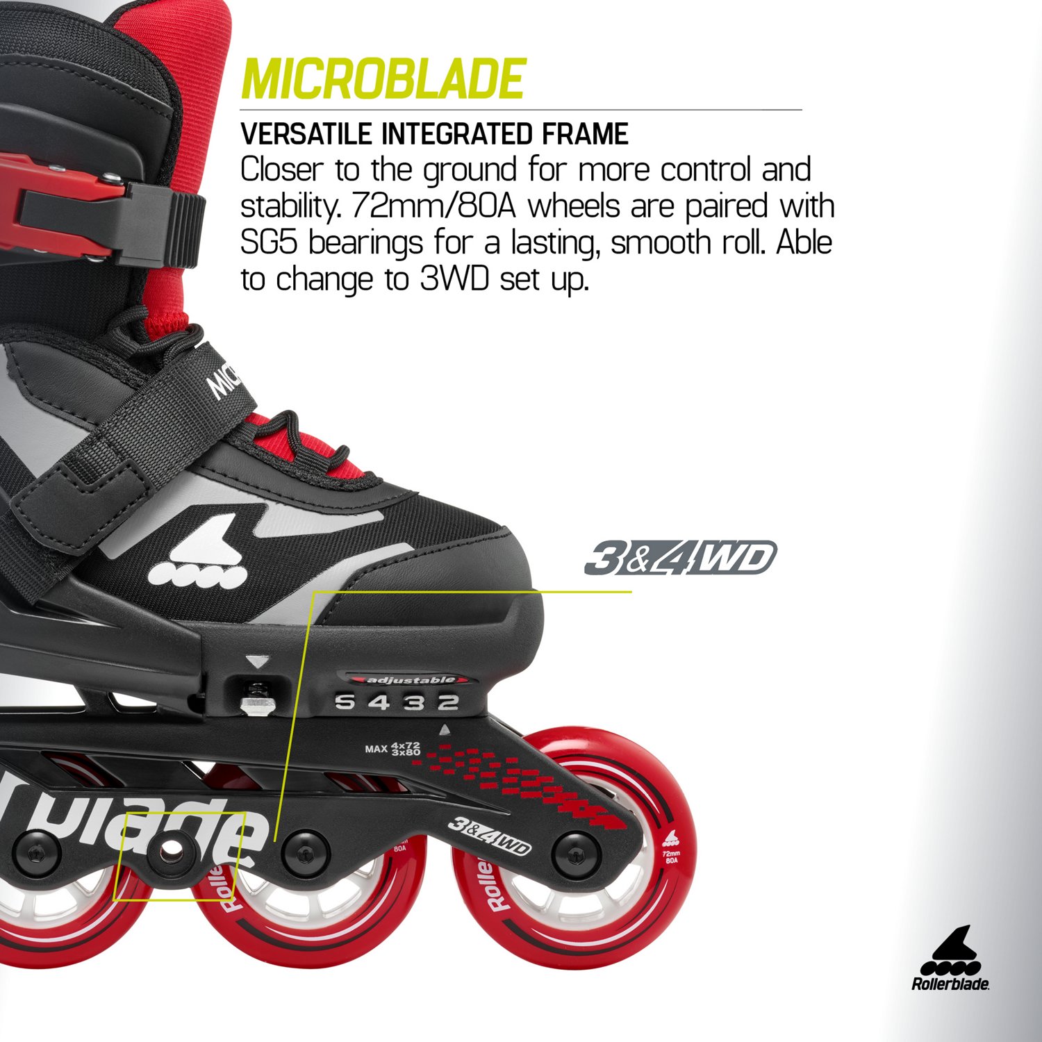 Rollerblade Kids' Microblade Adjustable Inline Skates                                                                            - view number 8