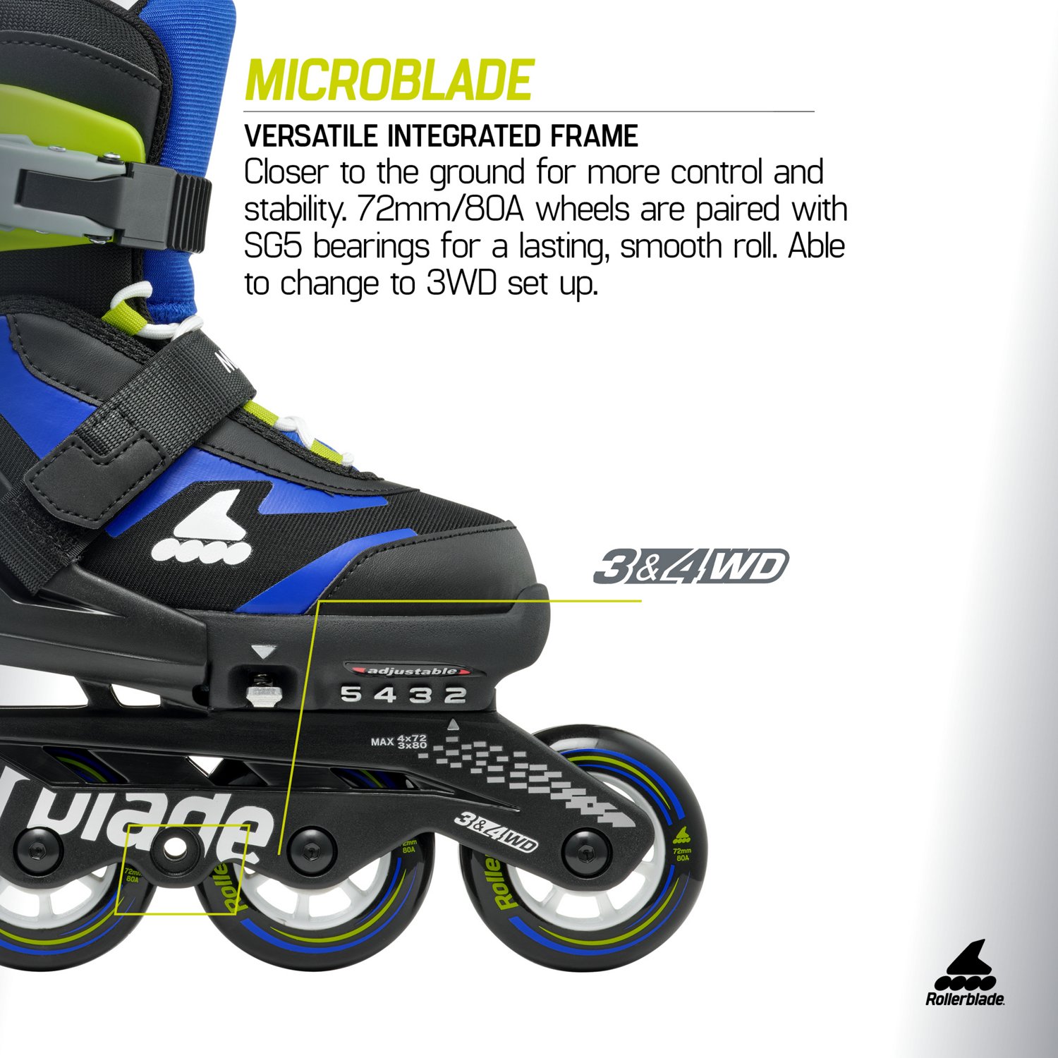 Rollerblade Kids' Microblade Adjustable Inline Skates                                                                            - view number 8