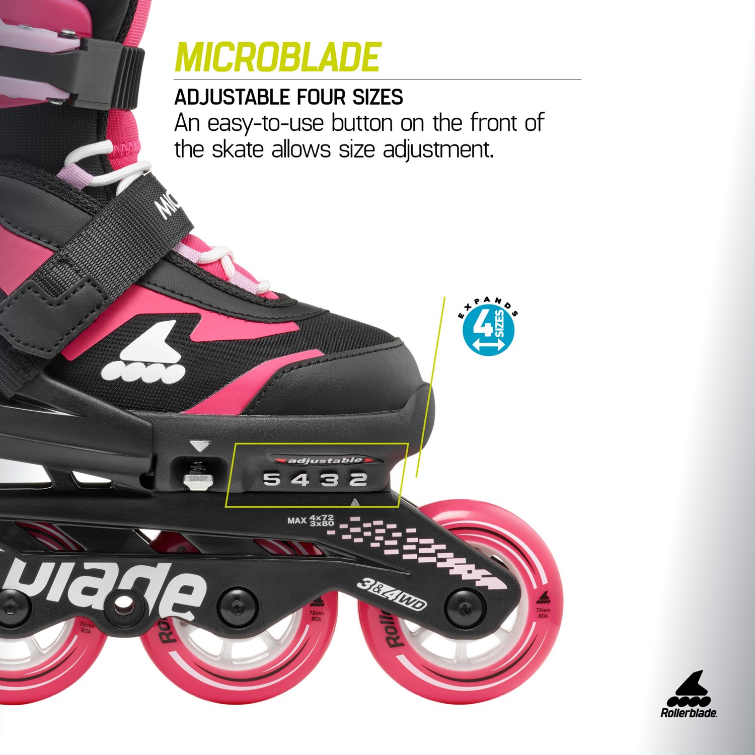 Rollerblade Kids' Microblade Adjustable Inline Skates                                                                            - view number 7