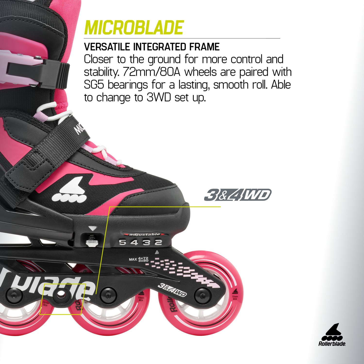 Rollerblade Kids' Microblade Adjustable Inline Skates                                                                            - view number 8