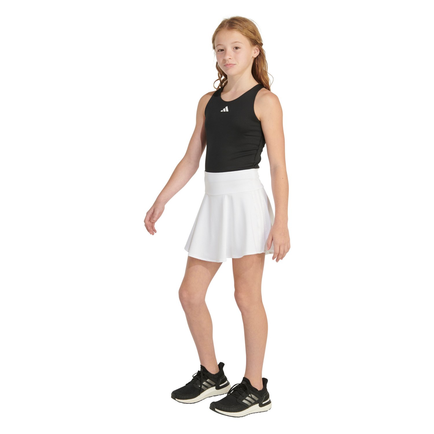 adidas Girls' 3-Stripe Flounce Knit Skort  - view number 3