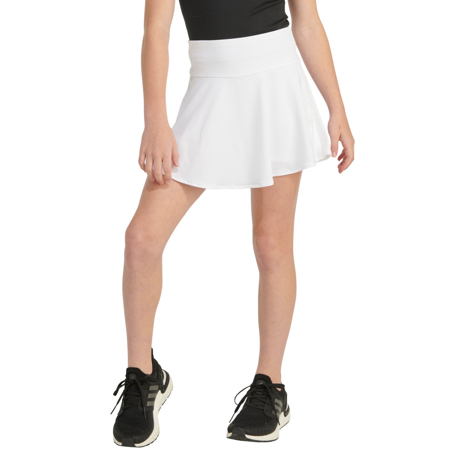 adidas Girls' 3-Stripe Flounce Knit Skort  - view number 1