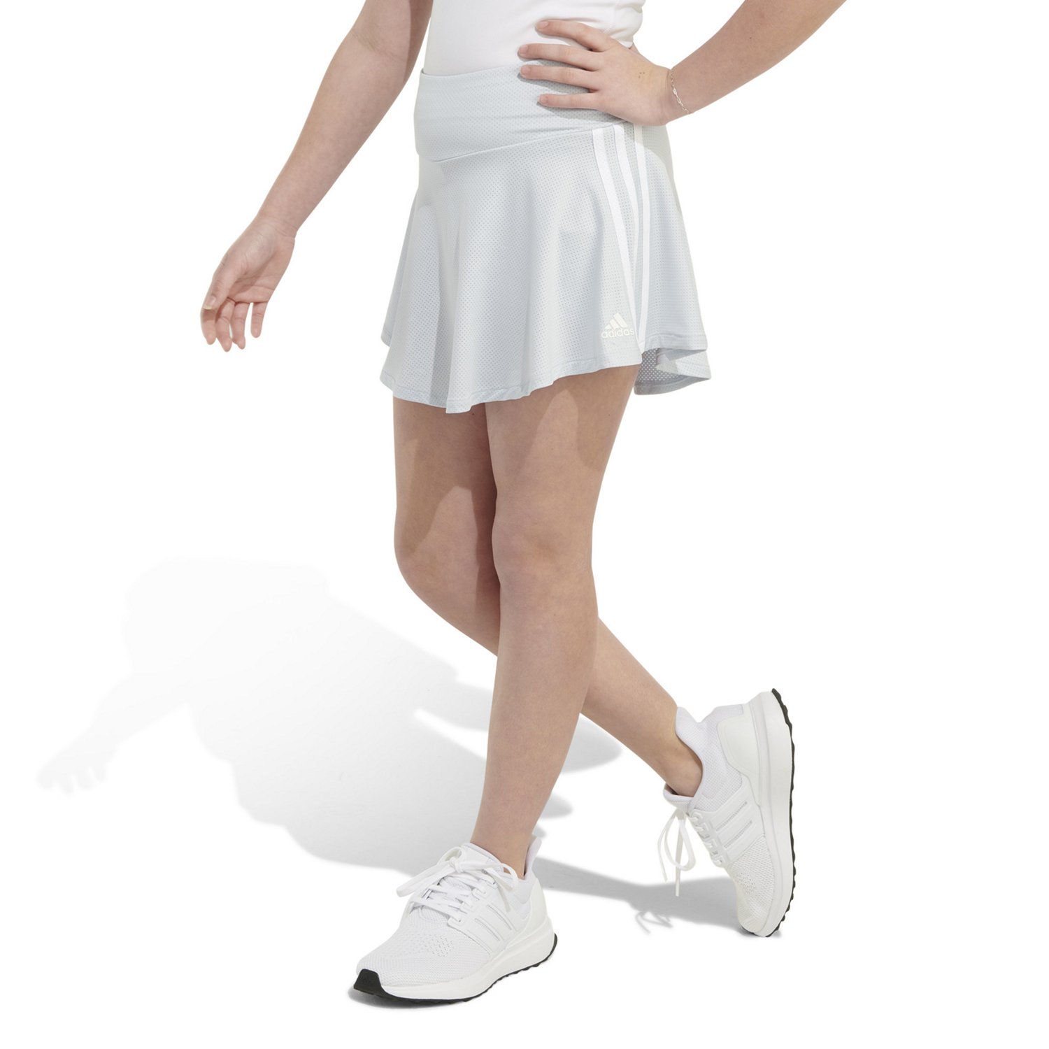 adidas Girls' 3-Stripe Flounce Knit Skort | Academy