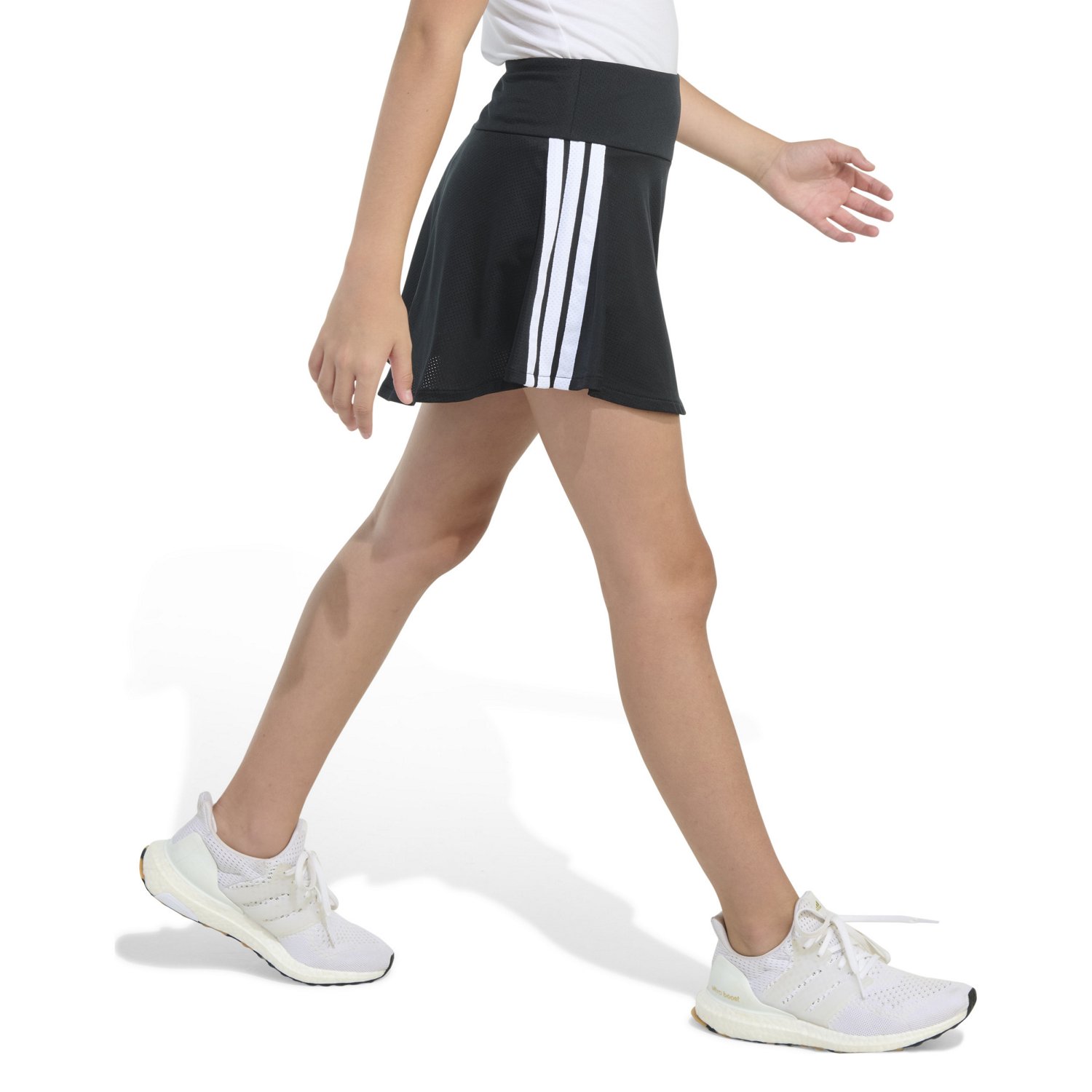 adidas Girls' 3-Stripes Flounce Skort 2-3/4 in - view number 4