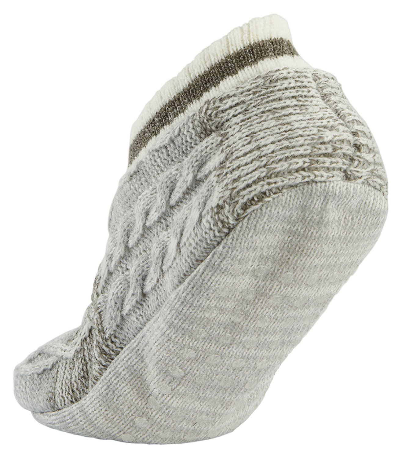 Atlanta Braves MLB Womens Cable Knit Footy Slipper Socks