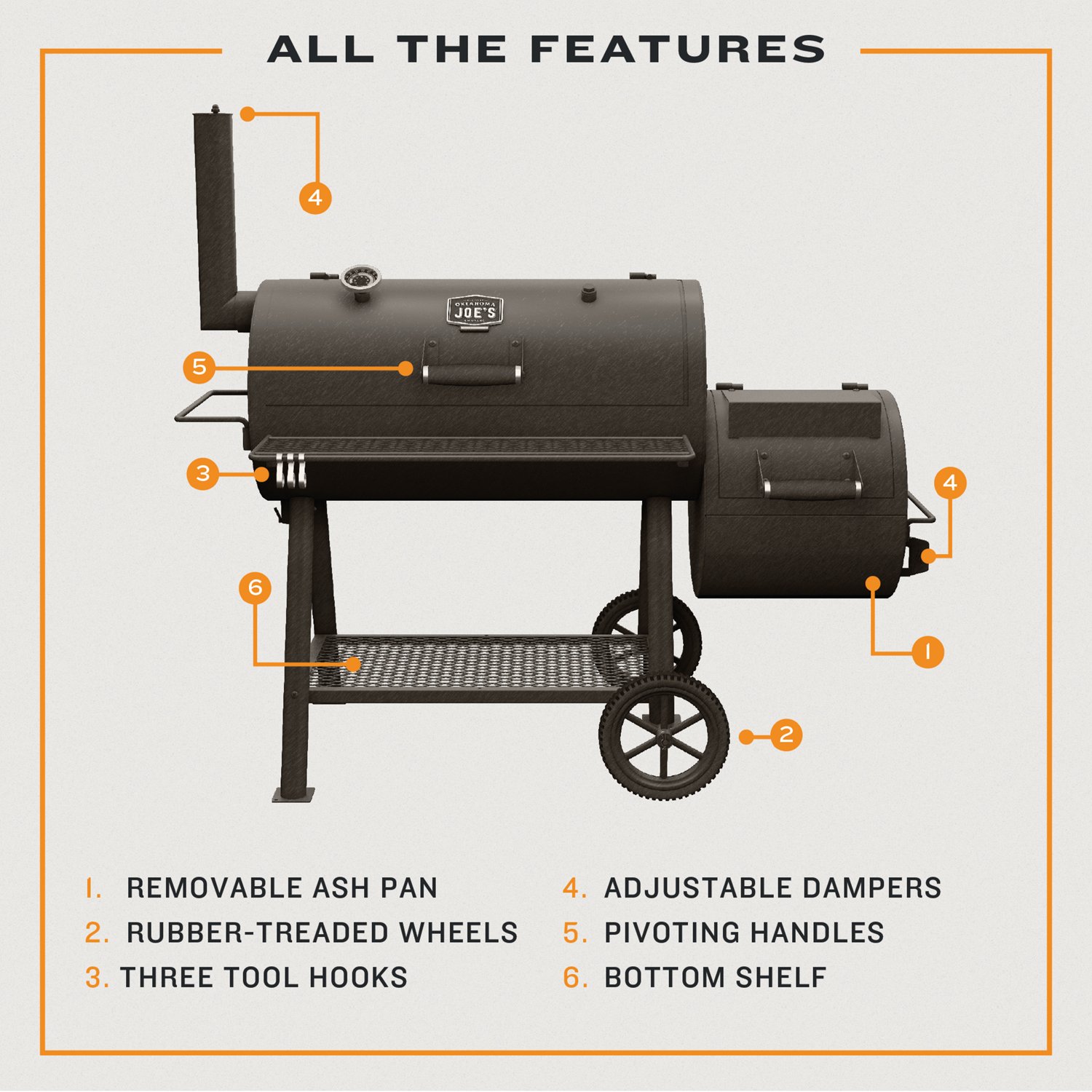 Oklahoma Joes Hondo Offset Smoker Grill - view number 5