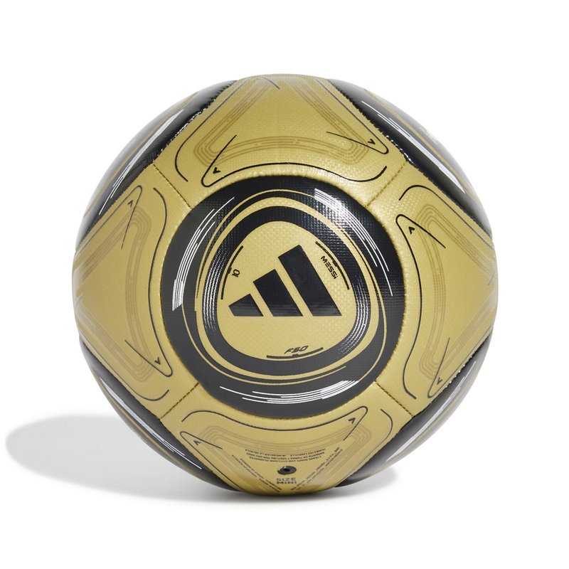 adidas Messi Train Soccer Ball Gold/Black, 3 - Soccer Equipment at Academy Sports