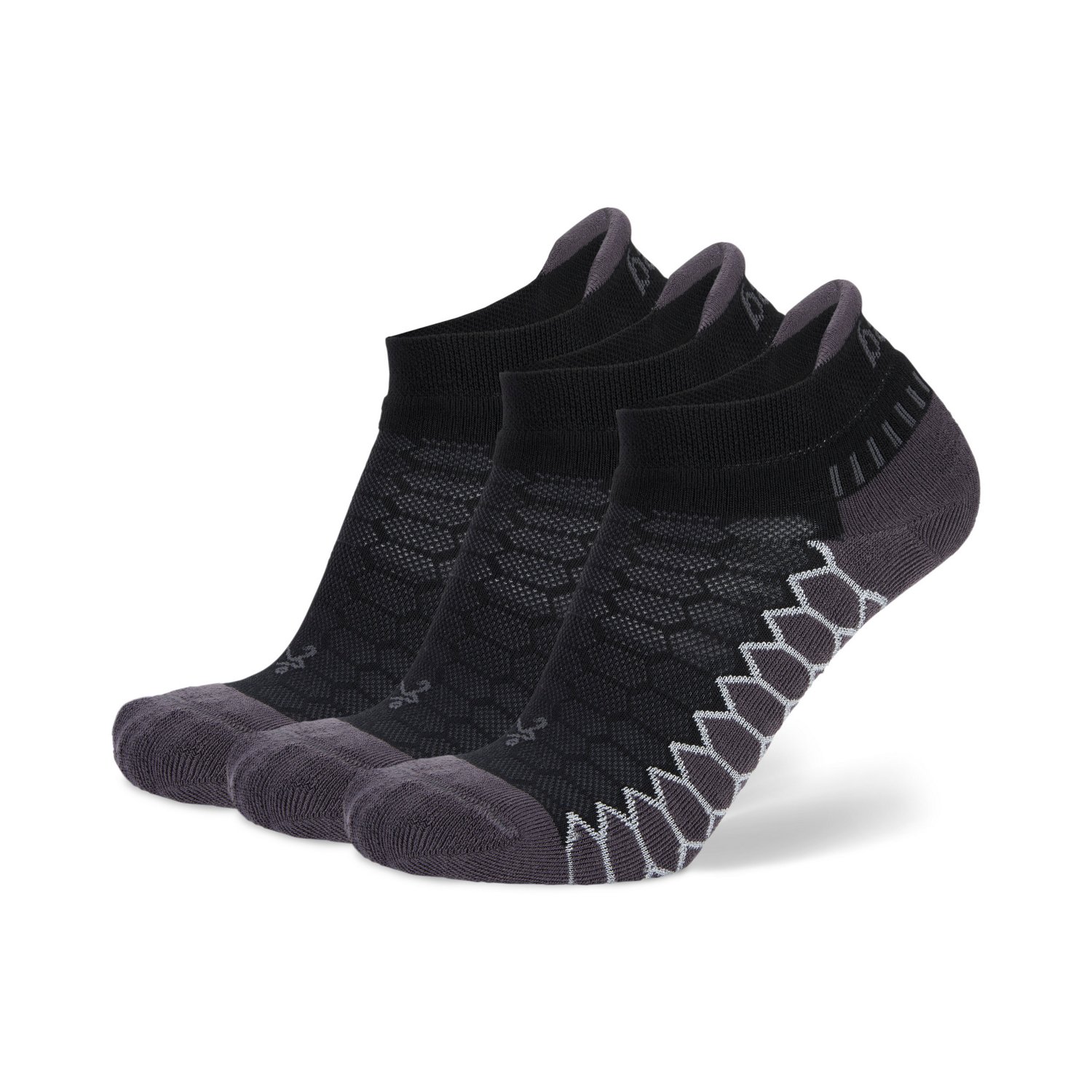 Balega Silver Running No Show and Footies Socks 3 Pack