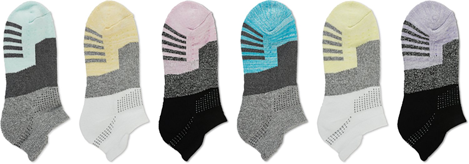 BCG Bamboo Dot Skyline No Show Tab Socks 6-Pack  - view number 1