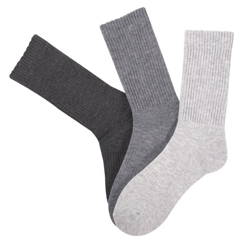 BCG Solids Everyday Crew Socks 3-Pack Grey, Medium - Dress And Casual Socks at Academy Sports