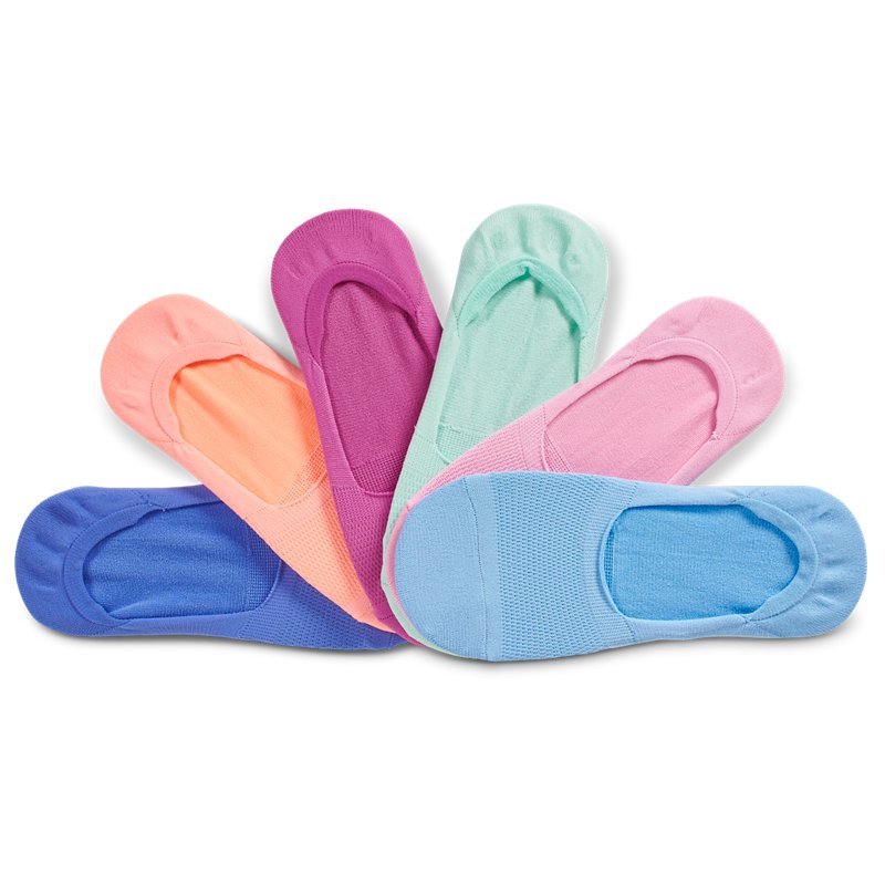 BCG Women's Footie Bright Solids 6 Pack, Medium - Dress And Casual Socks at Academy Sports
