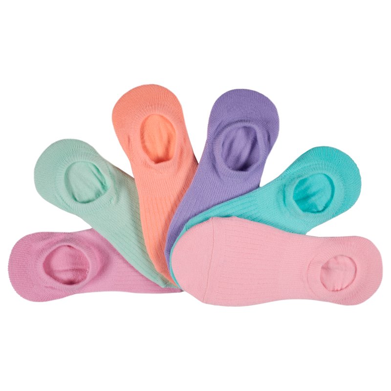 BCG Youth High Vamp Ribbed Brights Footie Socks 6 Pack Mutli, Small - Dress And Casual Socks at Academy Sports