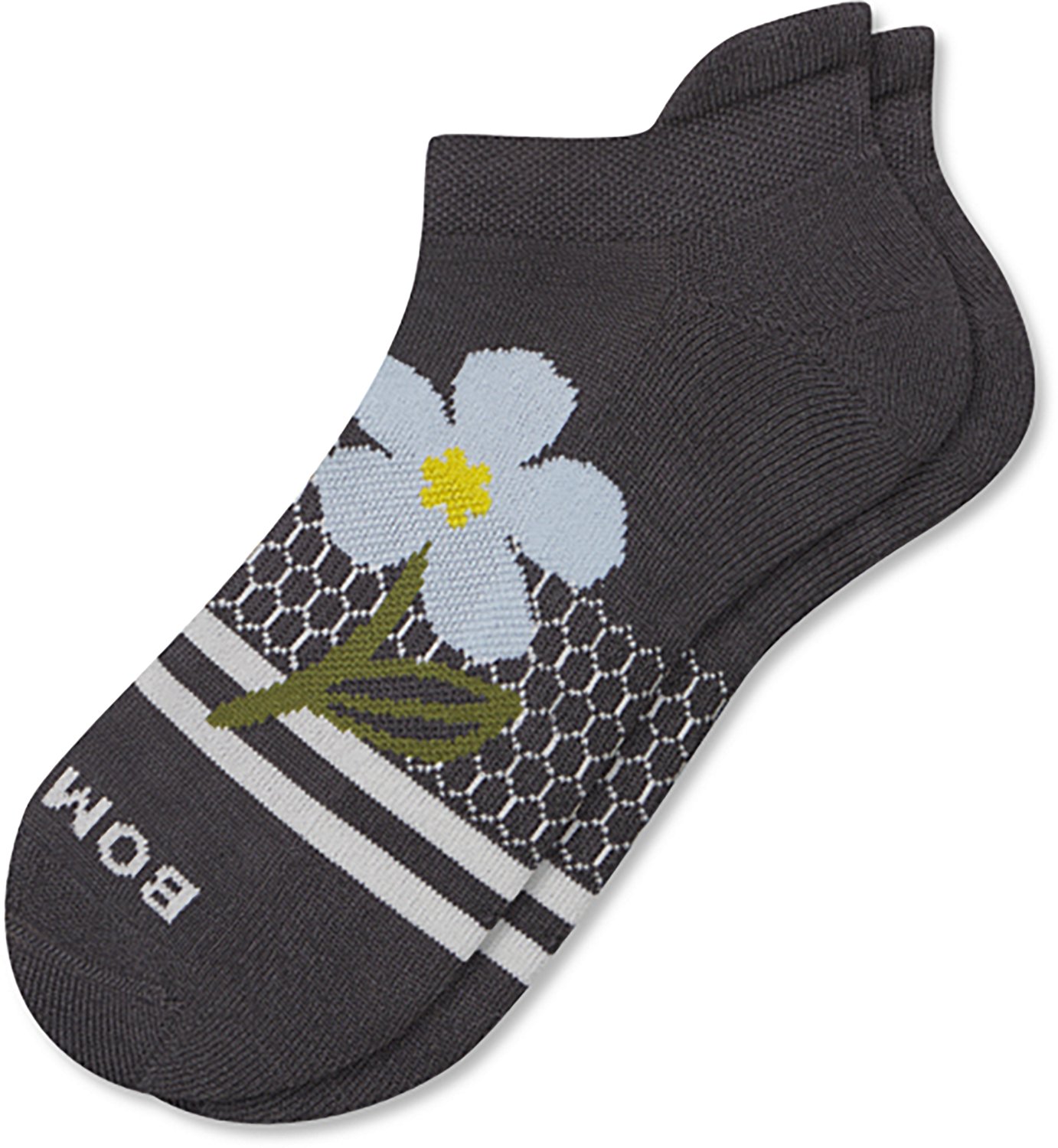 Bombas Women's Floral Double Stripes Ankle Socks