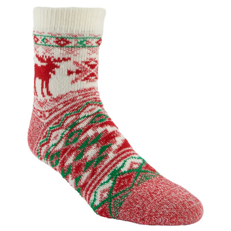 Magellan Men's Aztec Holiday Moose Lodge Crew Socks Red/Green, Large - Western And Thermal Socks at Academy Sports