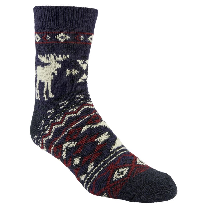 Magellan Outdoors Men's Aztec Moose Lodge Crew Socks Navy Blue, Large - Western And Thermal Socks at Academy Sports