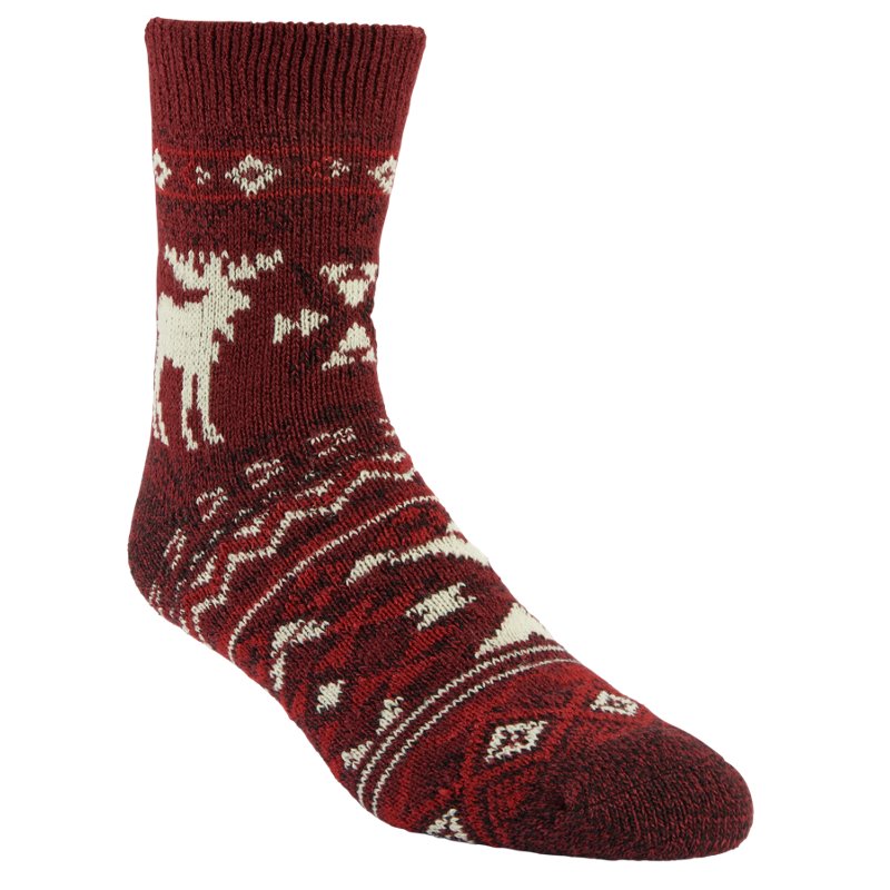 Magellan Outdoors Men's Aztec Moose Lodge Crew Socks Maroon, Large - Western And Thermal Socks at Academy Sports