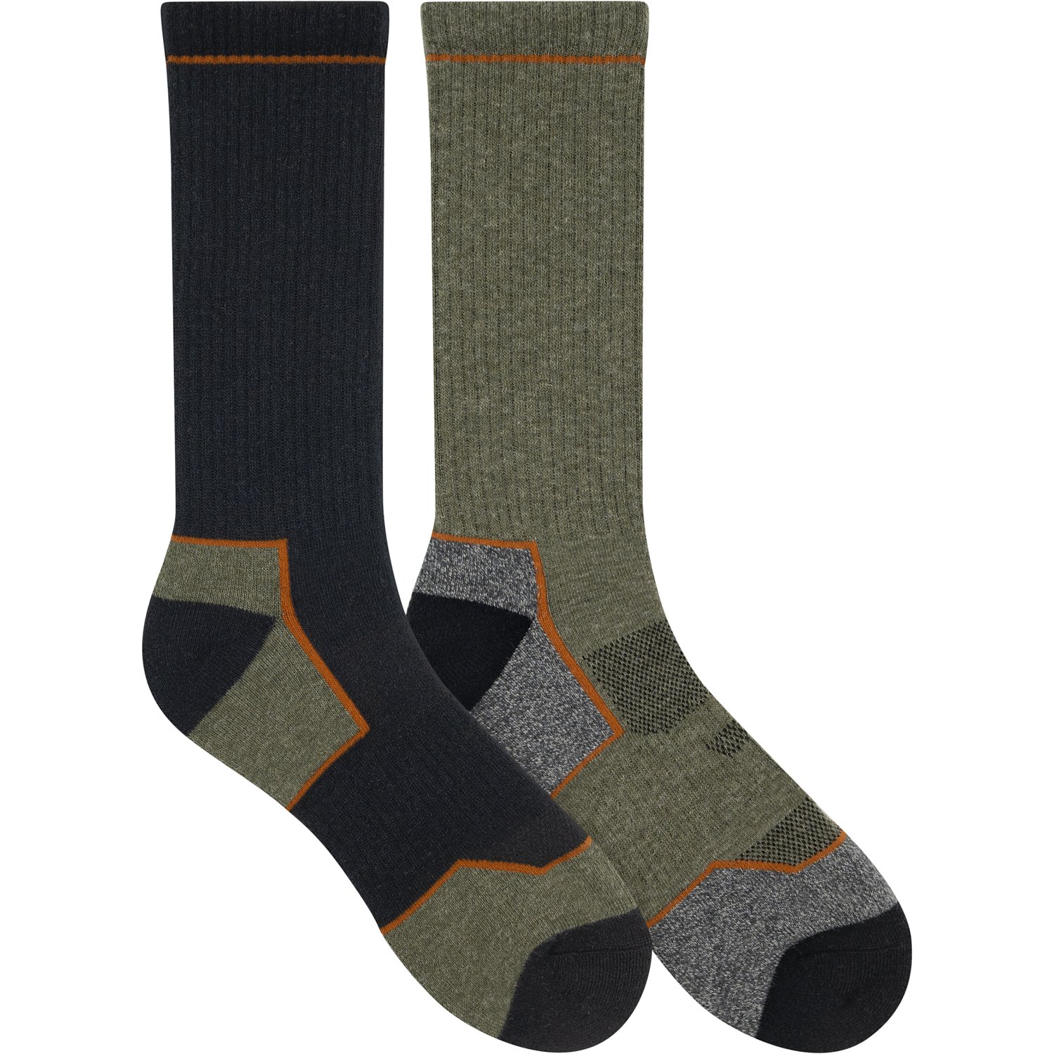 Magellan Men's Lightweight Hiker Crew 2PK Socks - view number 2