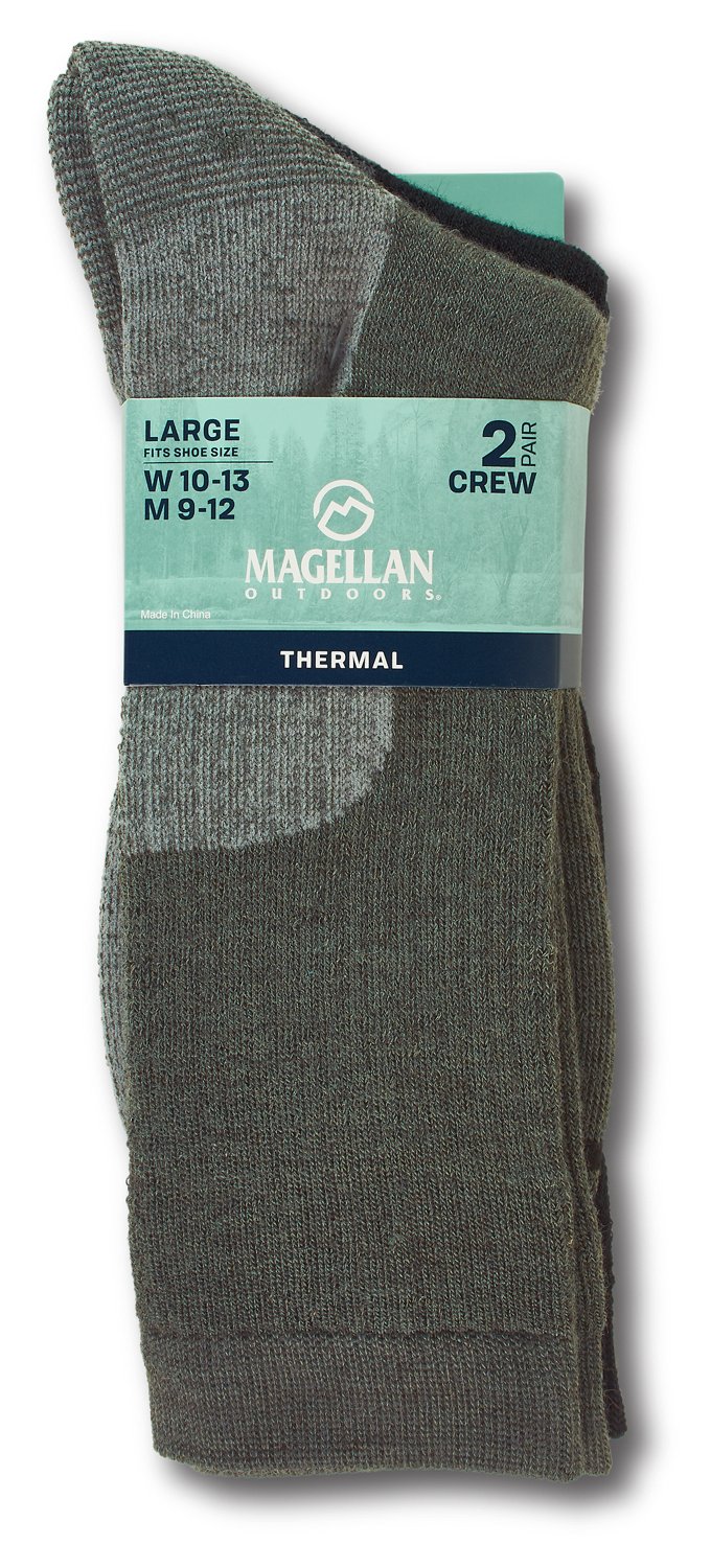 Magellan Men's Trek Star Crew Socks 2 Pack                                                                                       - view number 4