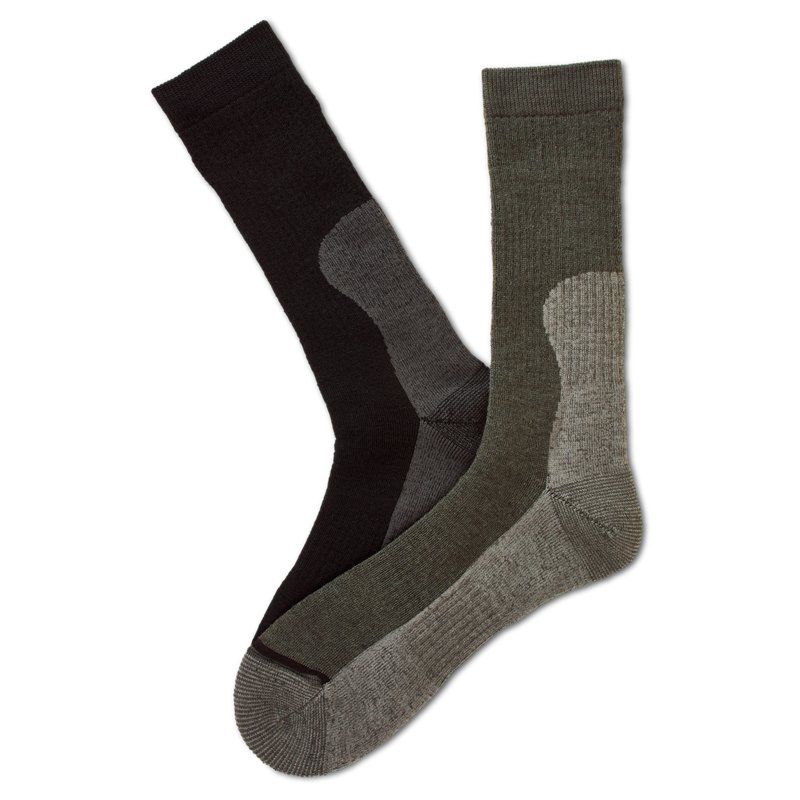 Magellan Men's Trek Star Crew Socks 2 Pack Black Grey, Large - Western And Thermal Socks at Academy Sports