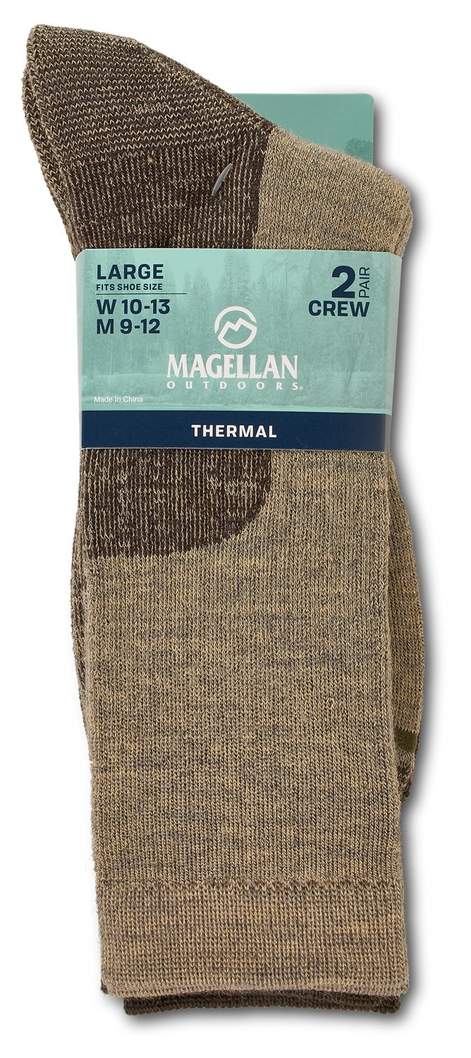 Magellan Men's Trek Star Crew Socks 2 Pack                                                                                       - view number 4