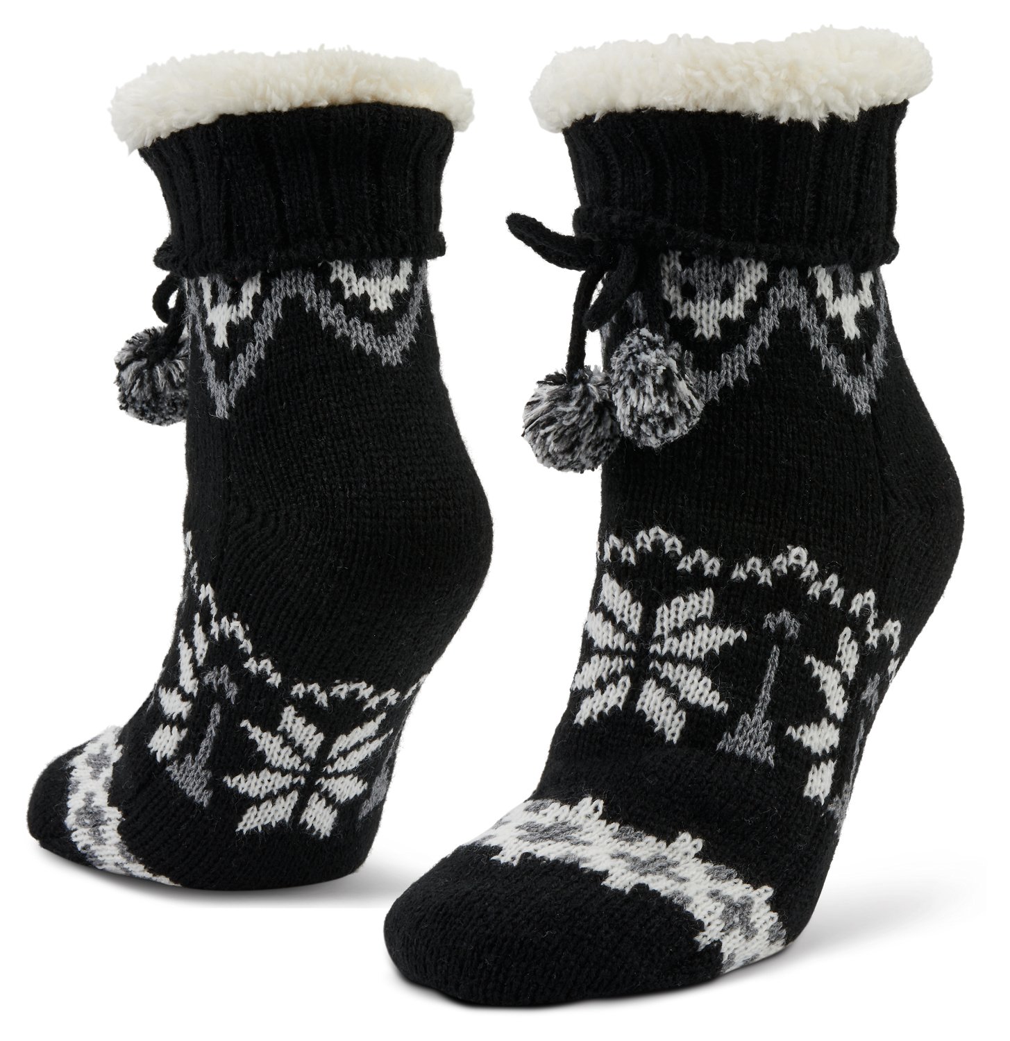 Magellan Outdoors Women's Foldover Snowflake Stripes Low Cut Socks