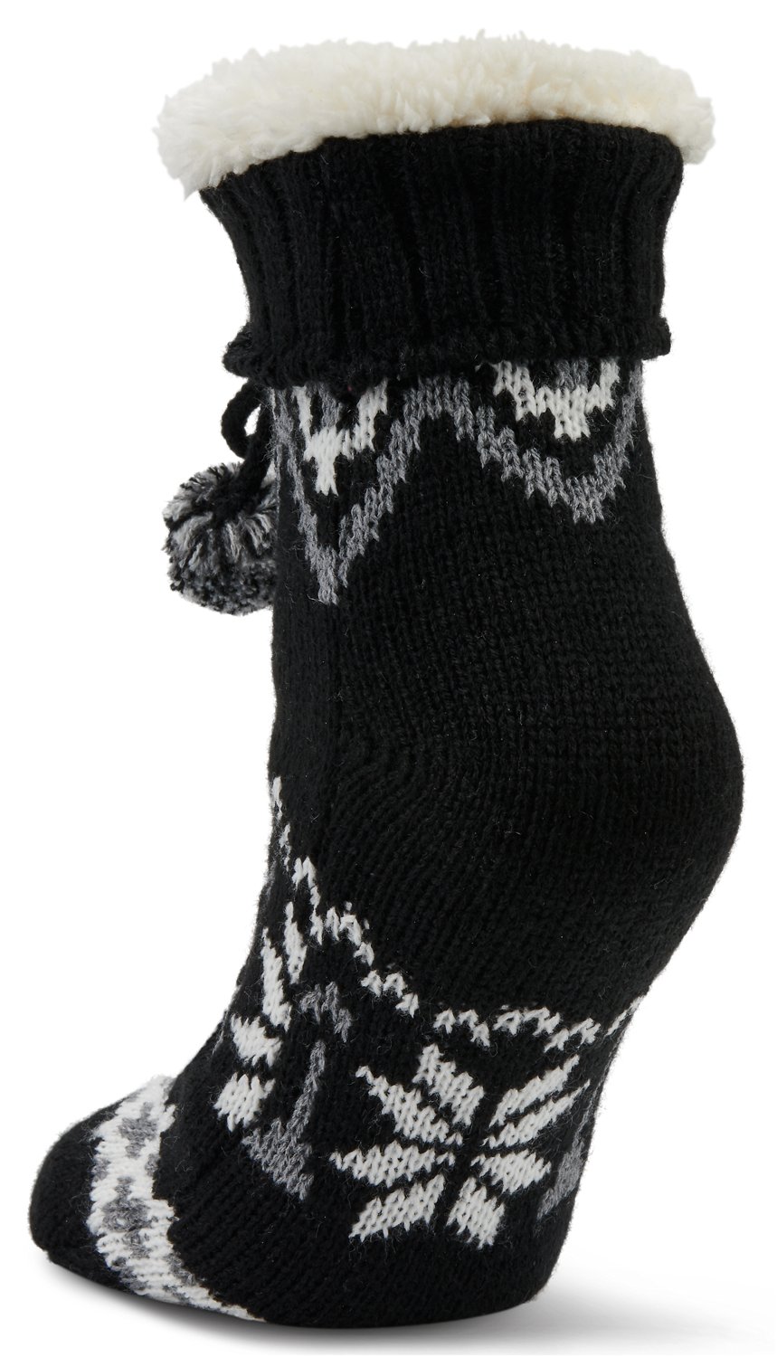 Magellan Outdoors Women's Foldover Snowflake Stripes Low Cut Socks                                                               - view number 3