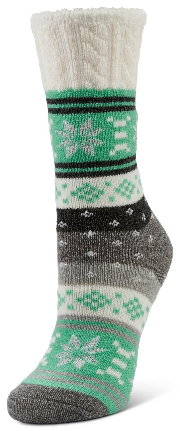Magellan Outdoors Women's Metallic Snow Mid Calf Crew Socks                                                                      - view number 2
