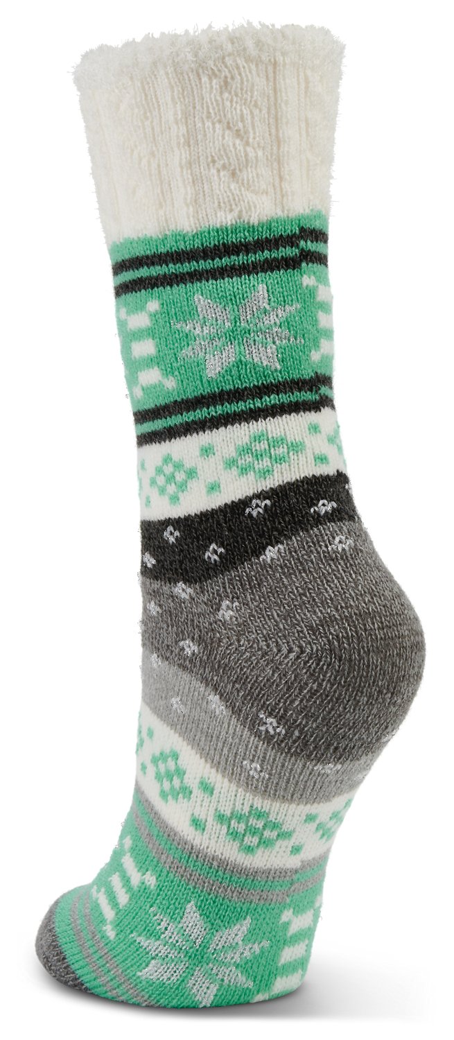 Magellan Outdoors Women's Metallic Snow Mid Calf Crew Socks                                                                      - view number 3