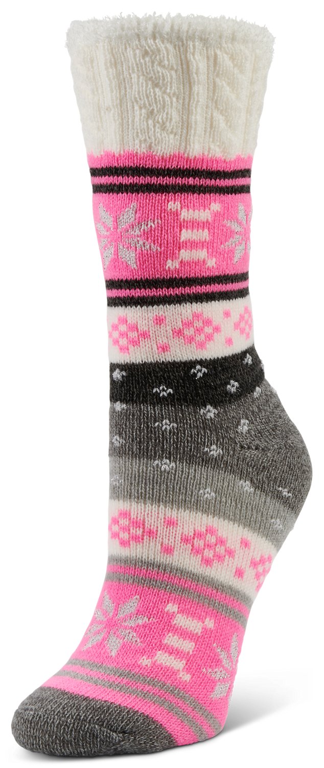 Magellan Outdoors Women's Metallic Snow Mid Calf Crew Socks                                                                      - view number 2