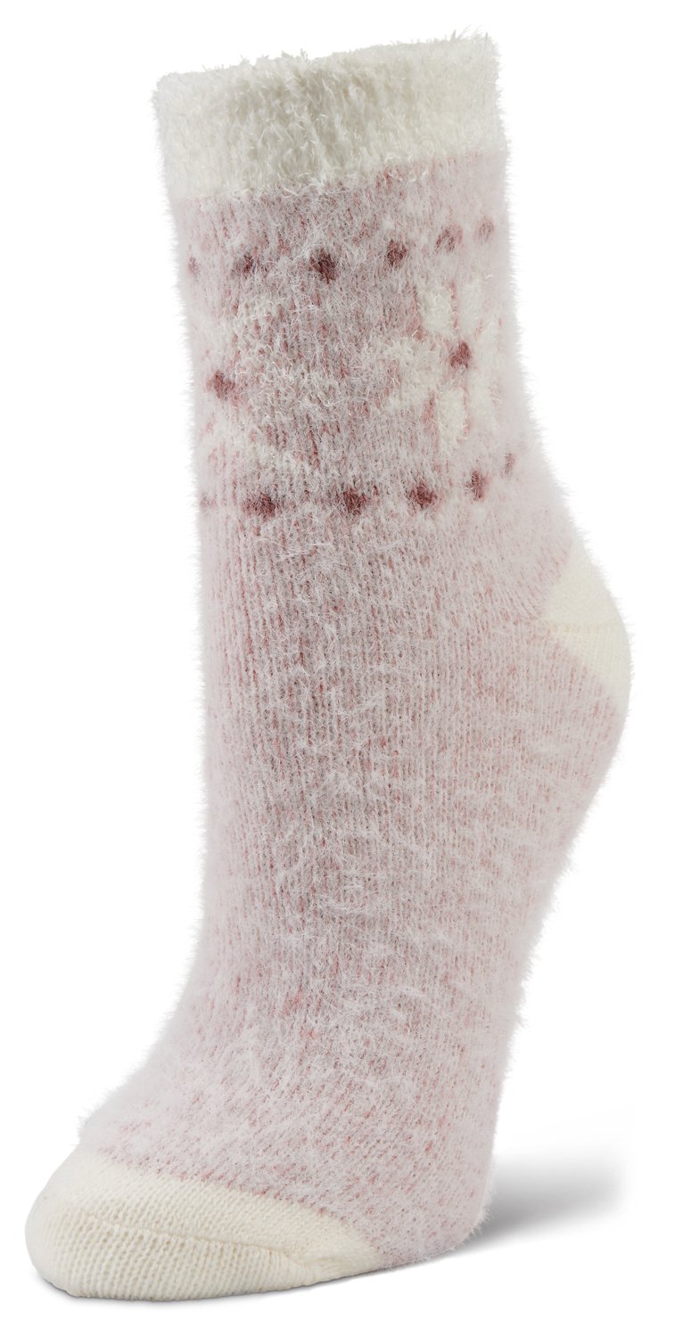 Magellan Outdoors Women's Mink Snowflake Crew Socks                                                                              - view number 2