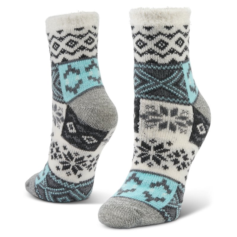 Magellan Outdoors Women's Crew Nordic Patchwork Socks Blue, Medium - Western And Thermal Socks at Academy Sports