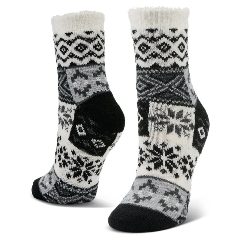 Magellan Outdoors Women's Crew Nordic Patchwork Socks Black, Medium - Western And Thermal Socks at Academy Sports