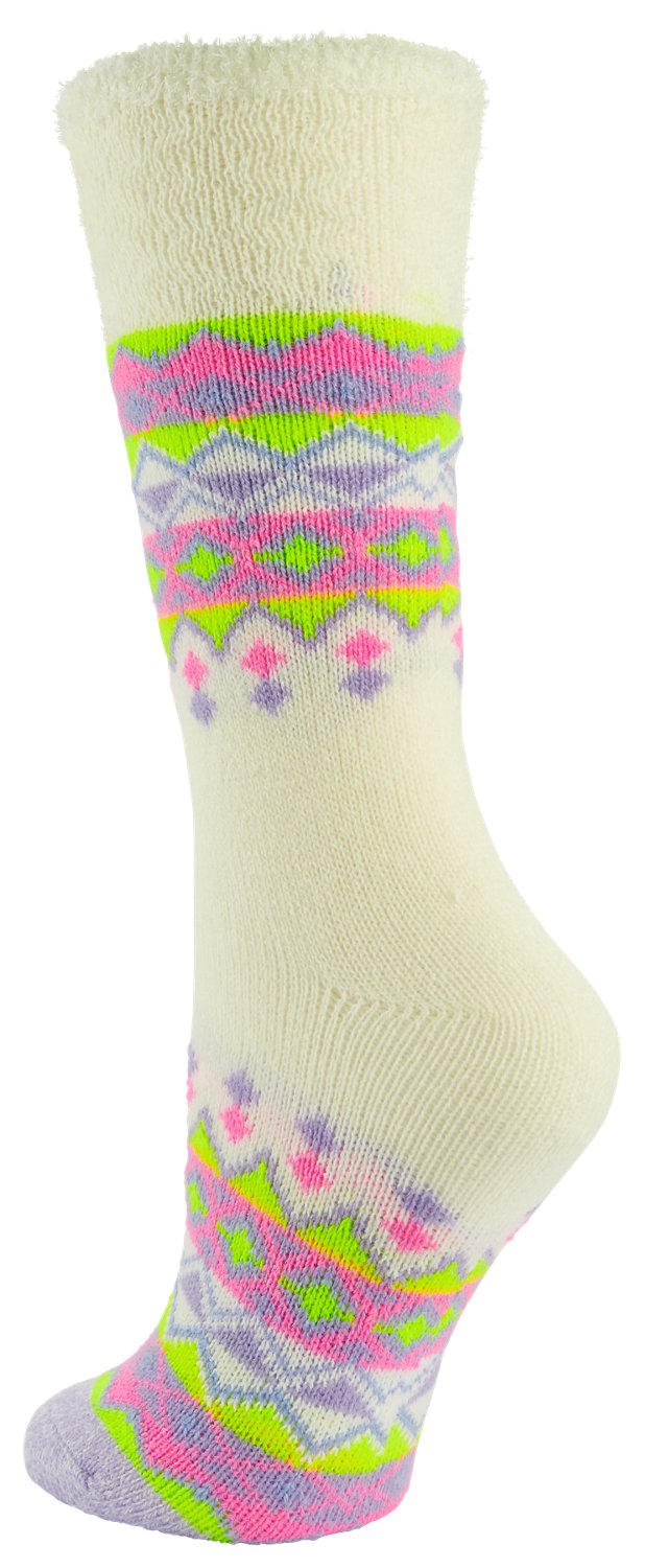 Magellan Women's Cuff Pop Fairisle Mid Calf Lodge Socks - view number 2