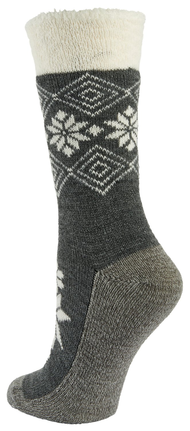 Magellan Women's Diamond Cuff Metallic Lodge Mid-Calf Socks - view number 2