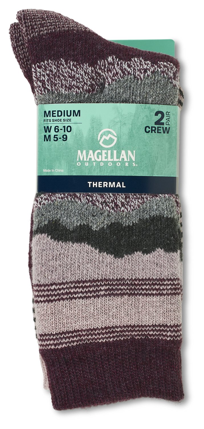 Magellan Women's Landscape Stripe Crew Socks 2-Pack                                                                              - view number 4
