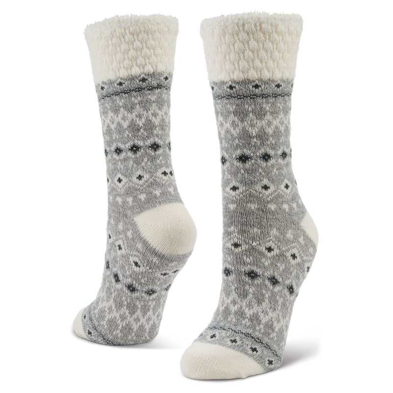 Magellan Outdoors Women's Mid Calf Metallic Fair Isle Socks Grey, Medium - Western And Thermal Socks at Academy Sports