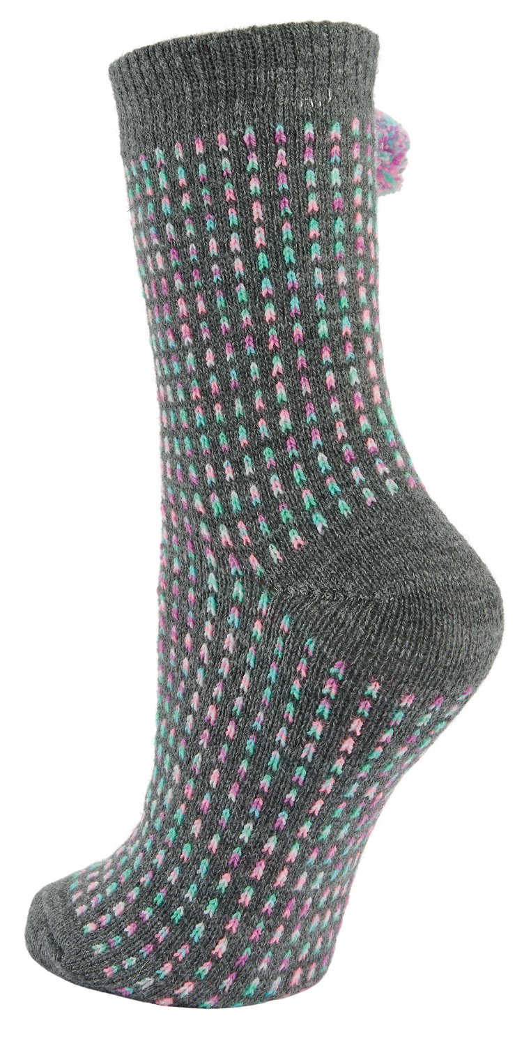 Magellan Women's Pom Time Tall Crew Lodge Socks                                                                                  - view number 2